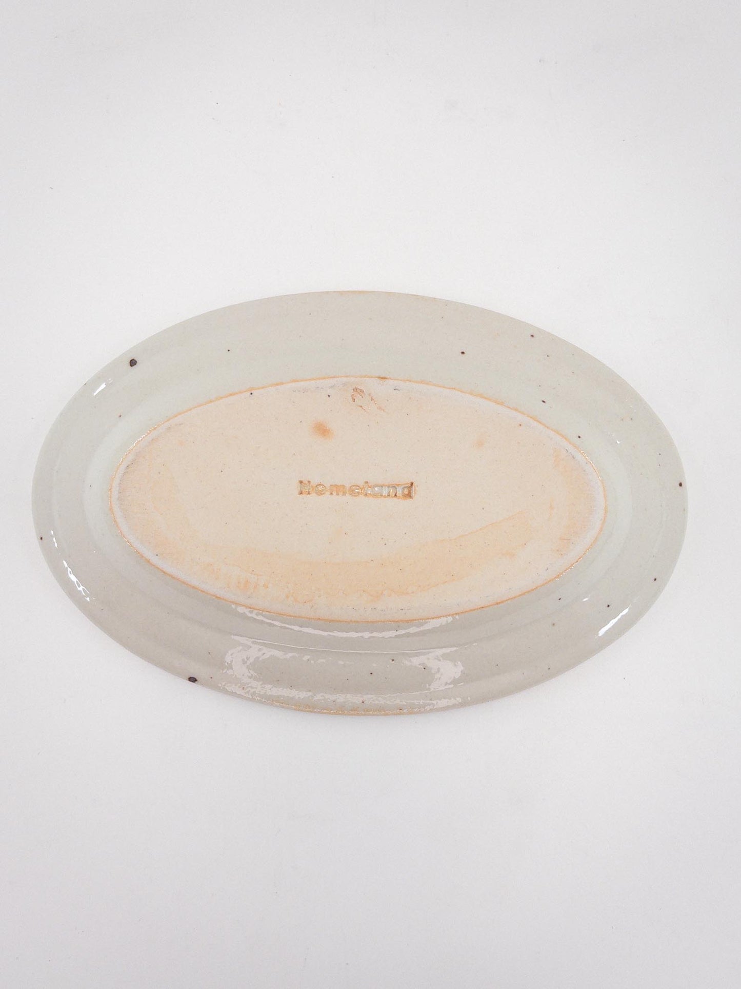 【Homeland】信楽焼 オーバル皿 20cm / 斑点