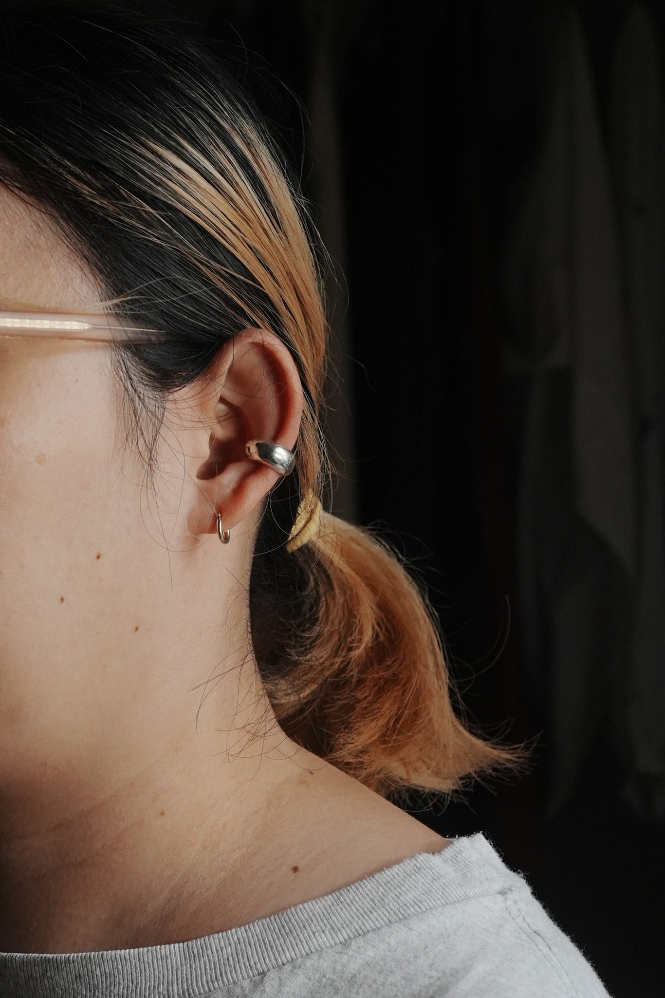 【accessories mau】シルバーイヤーカフ (太)