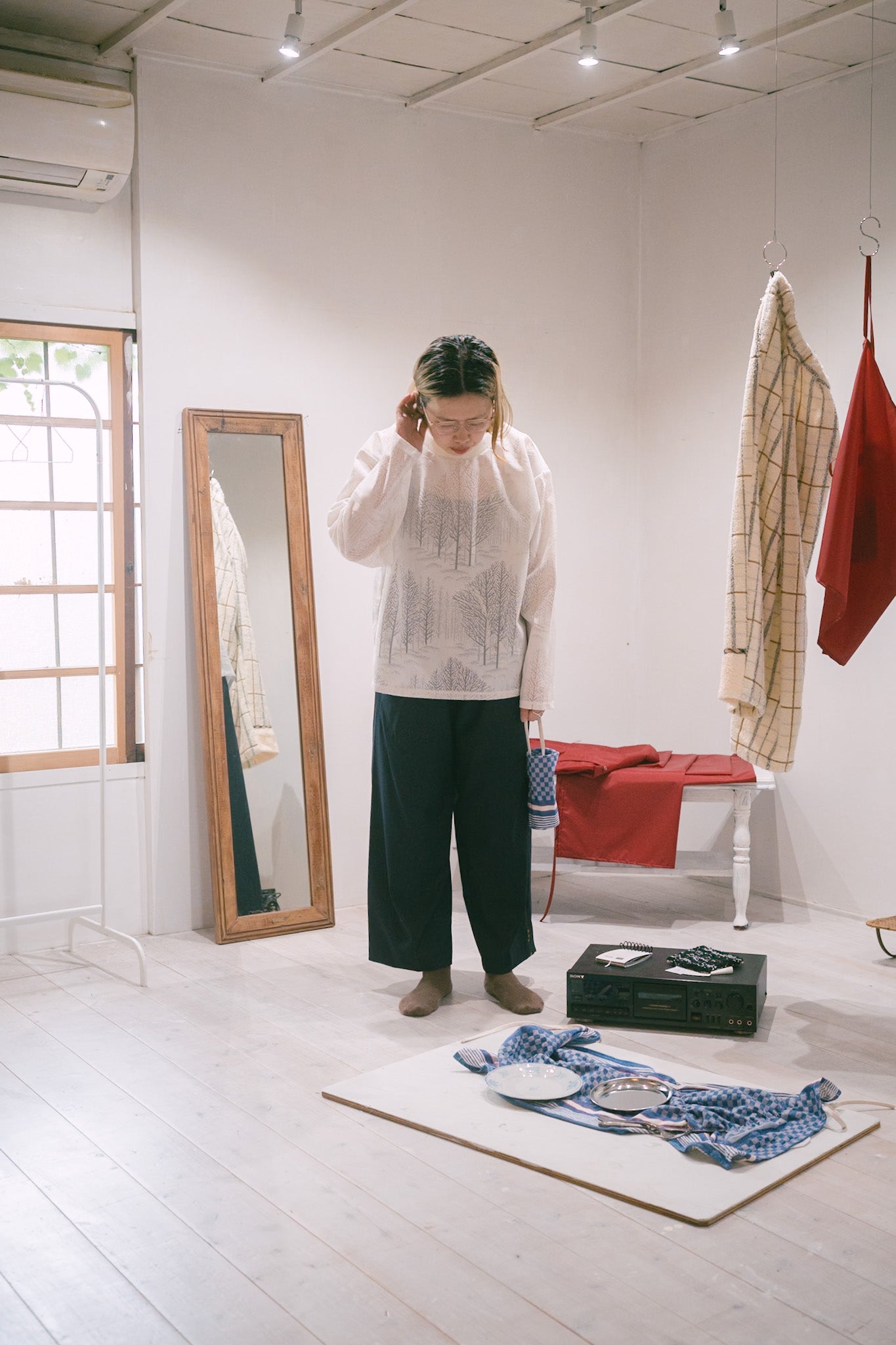 Curtain tee - long sleeve / Size2