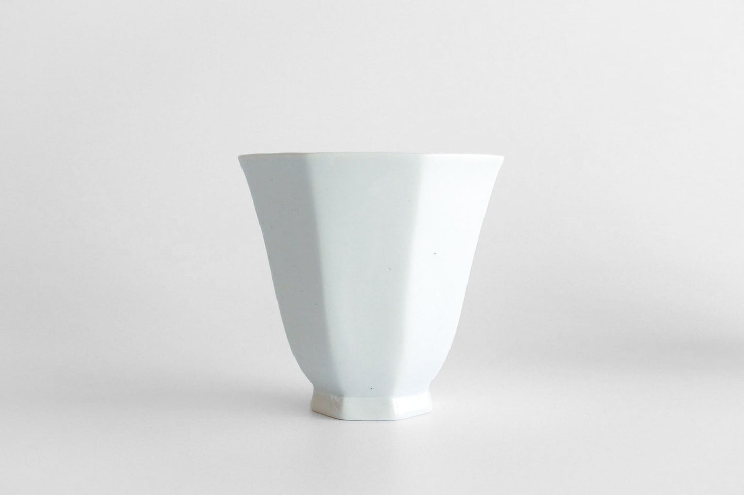 村上雄一 白磁8角カップ