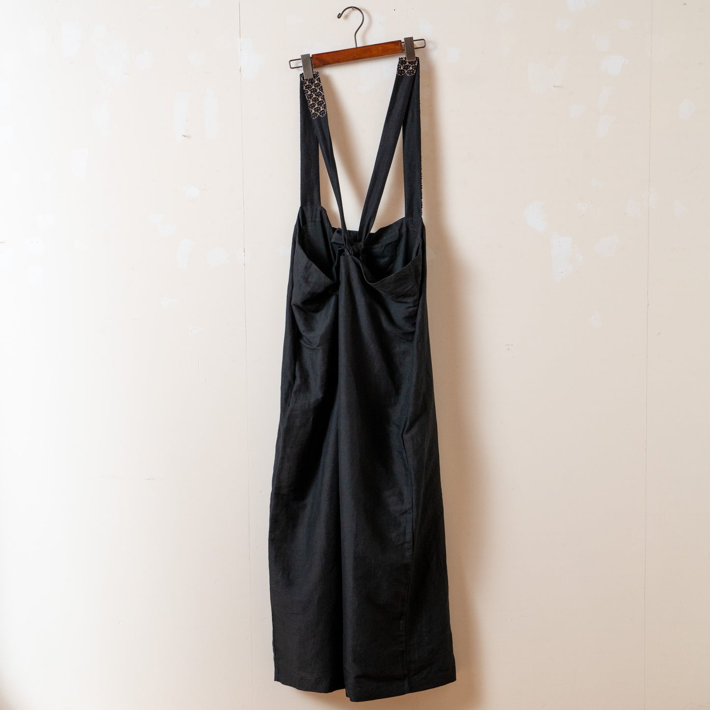 BUNON エンブロイダリーオーバーオール BLACK