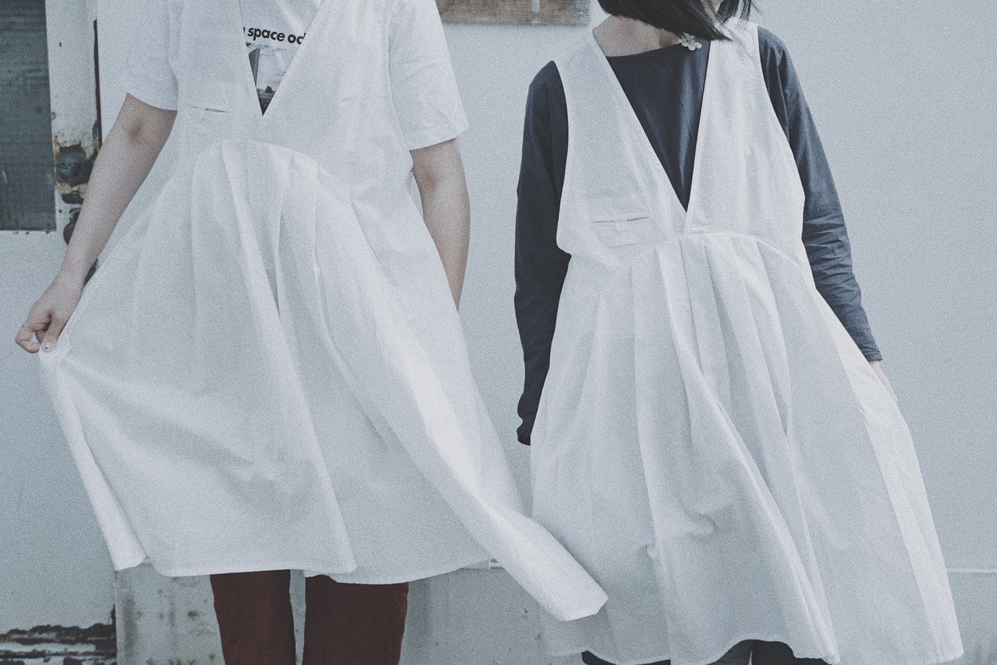 keramikaエプロンワンピース WHITE Design by AYAYAMANAKA