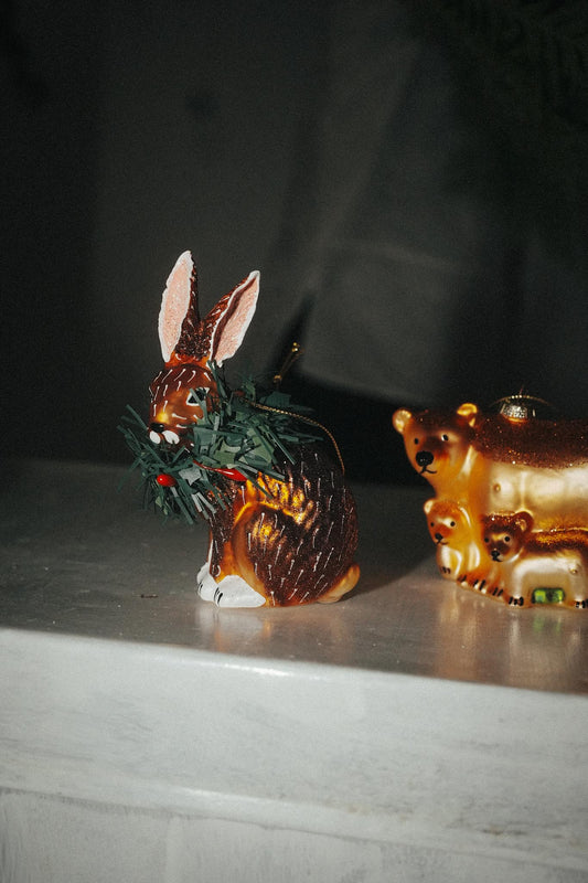 ガラスオーナメント　うさぎ