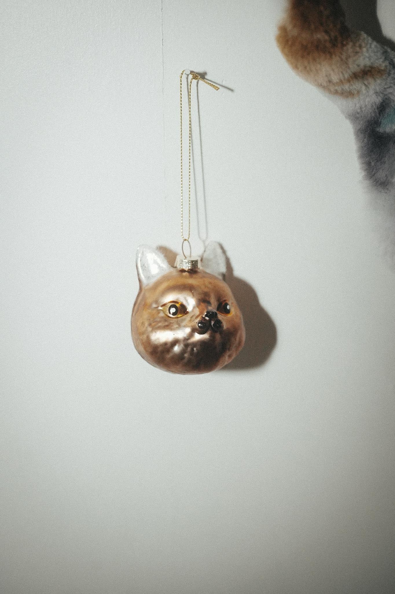 ガラスオーナメント　ねこ