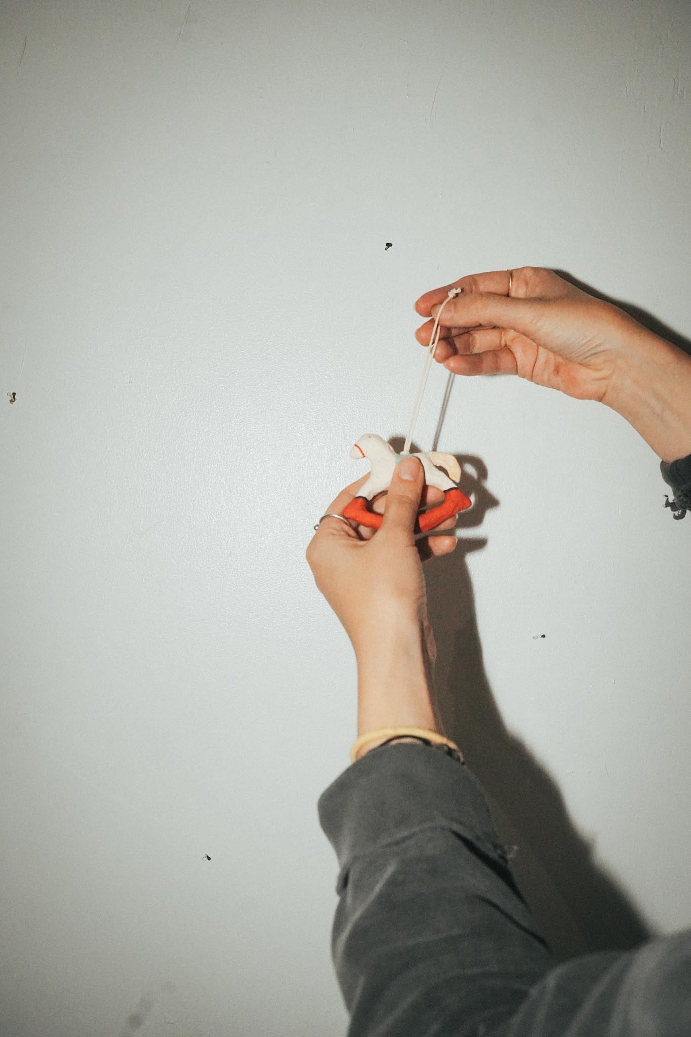 ペーパーマッシュオーナメント　木馬