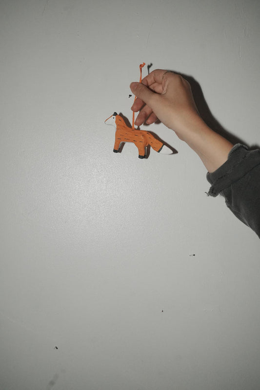 ペーパーマッシュオーナメント キツネ