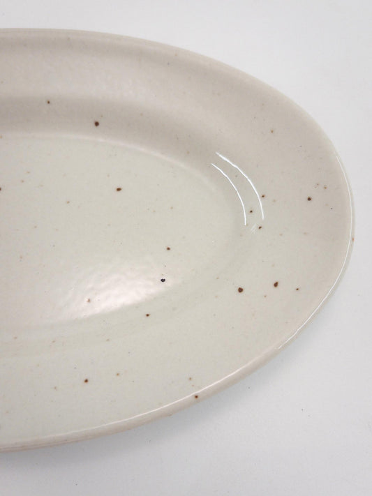 【Homeland】信楽焼 オーバル皿 20cm / 斑点