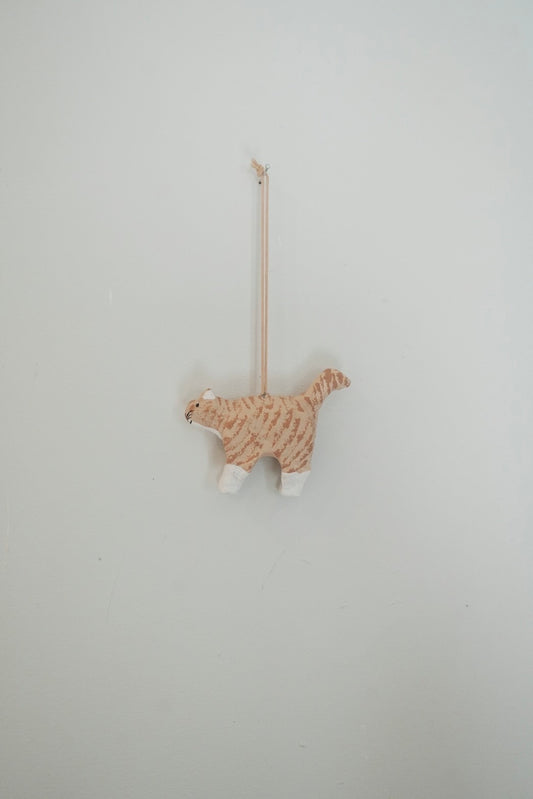 ペーパーマッシュオーナメント チャトラネコ