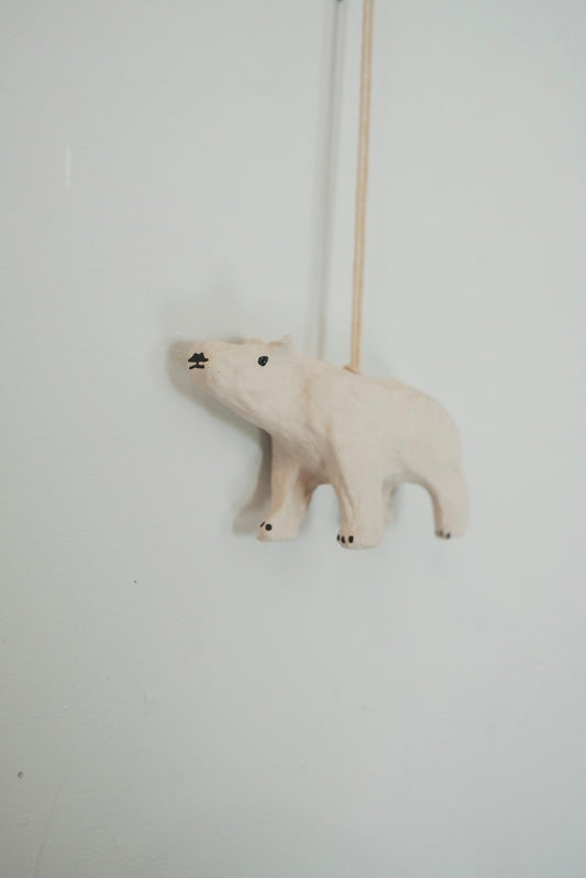 ペーパーマッシュオーナメント シロクマ