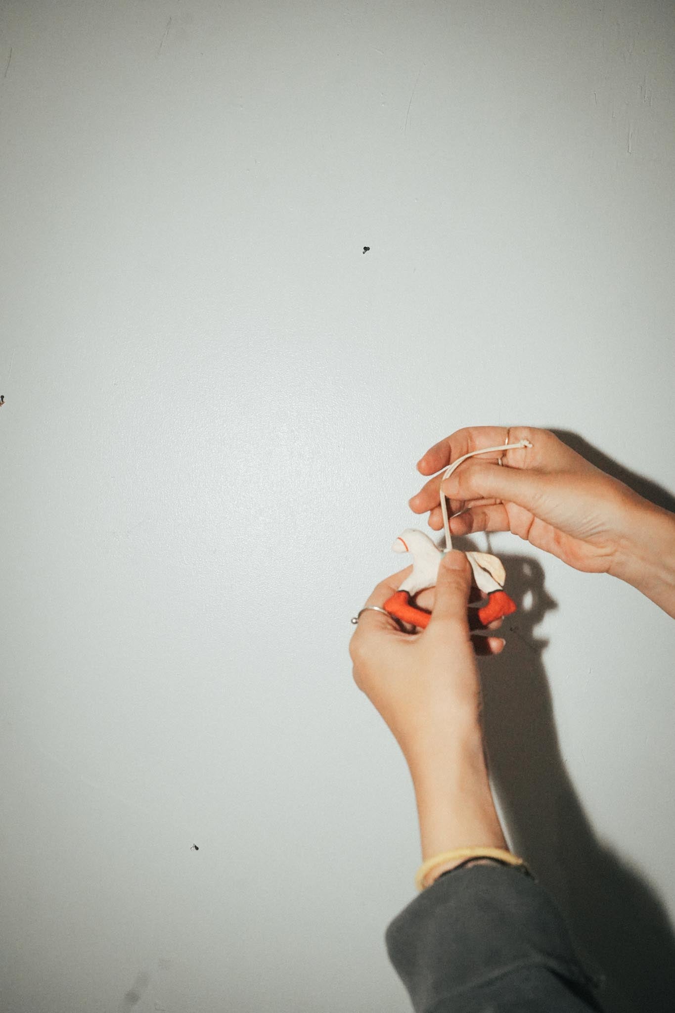 ペーパーマッシュオーナメント　木馬