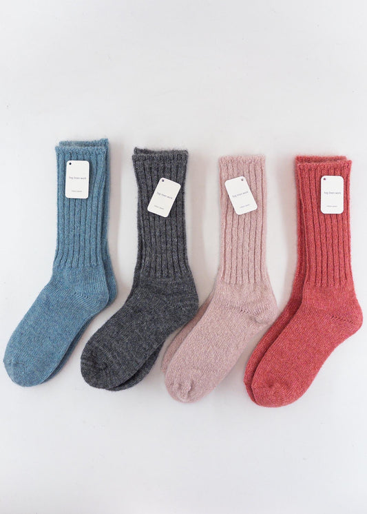【fog linen work】モヘヤ ソックス