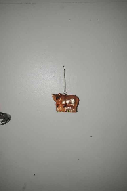 ガラスオーナメント くまの家族