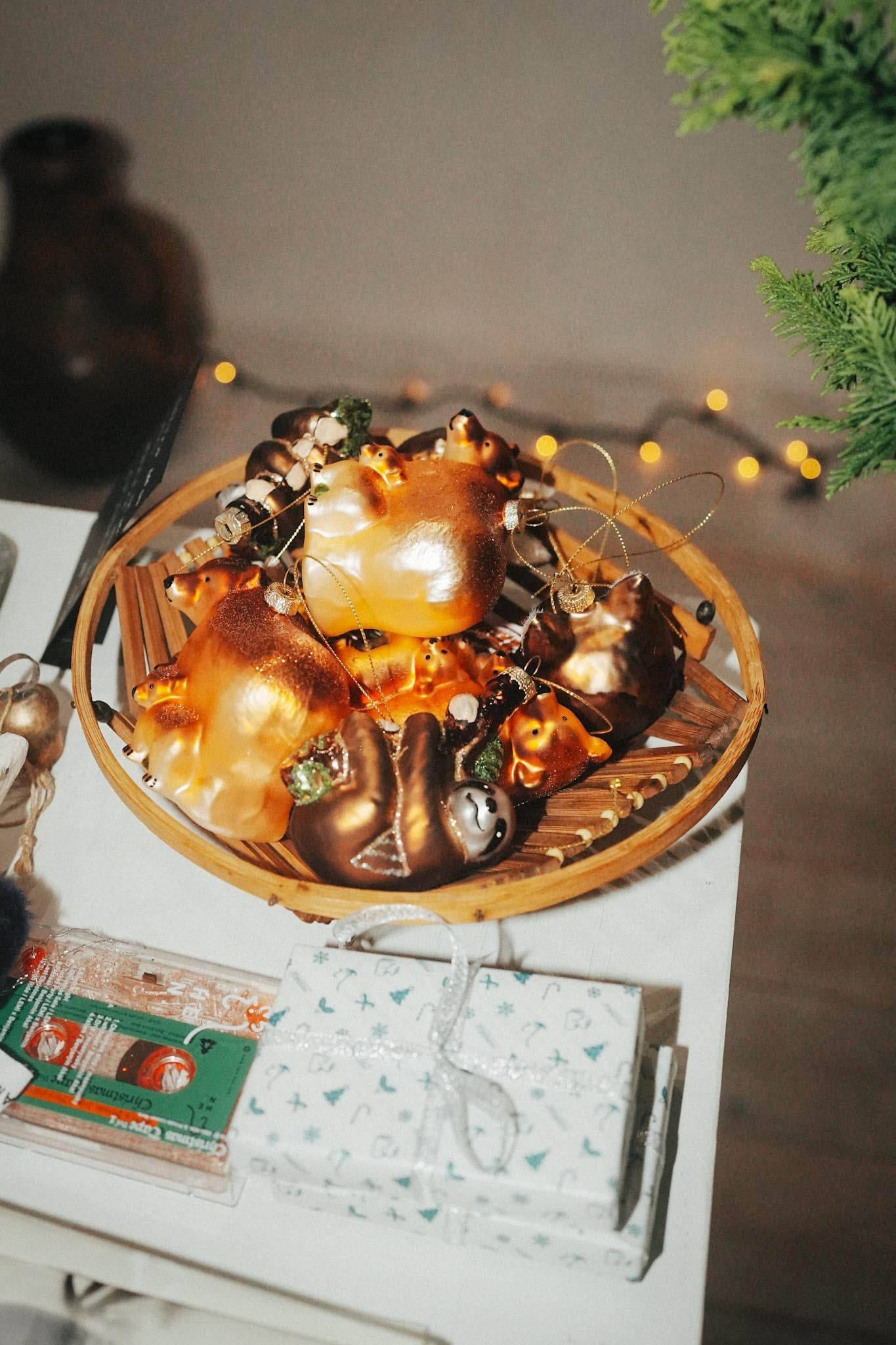 ガラスオーナメント　くまの家族