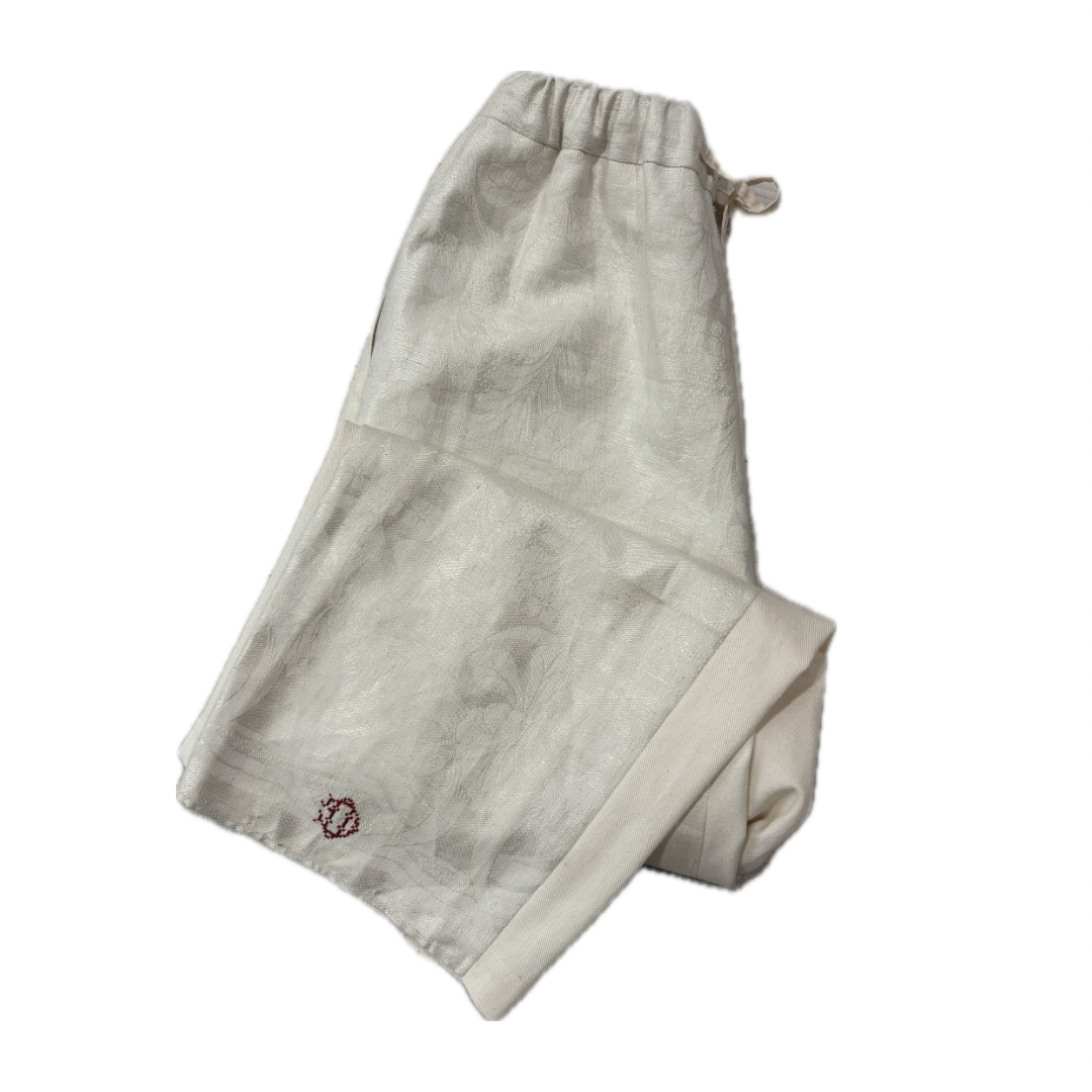 Embroidery towel pants
