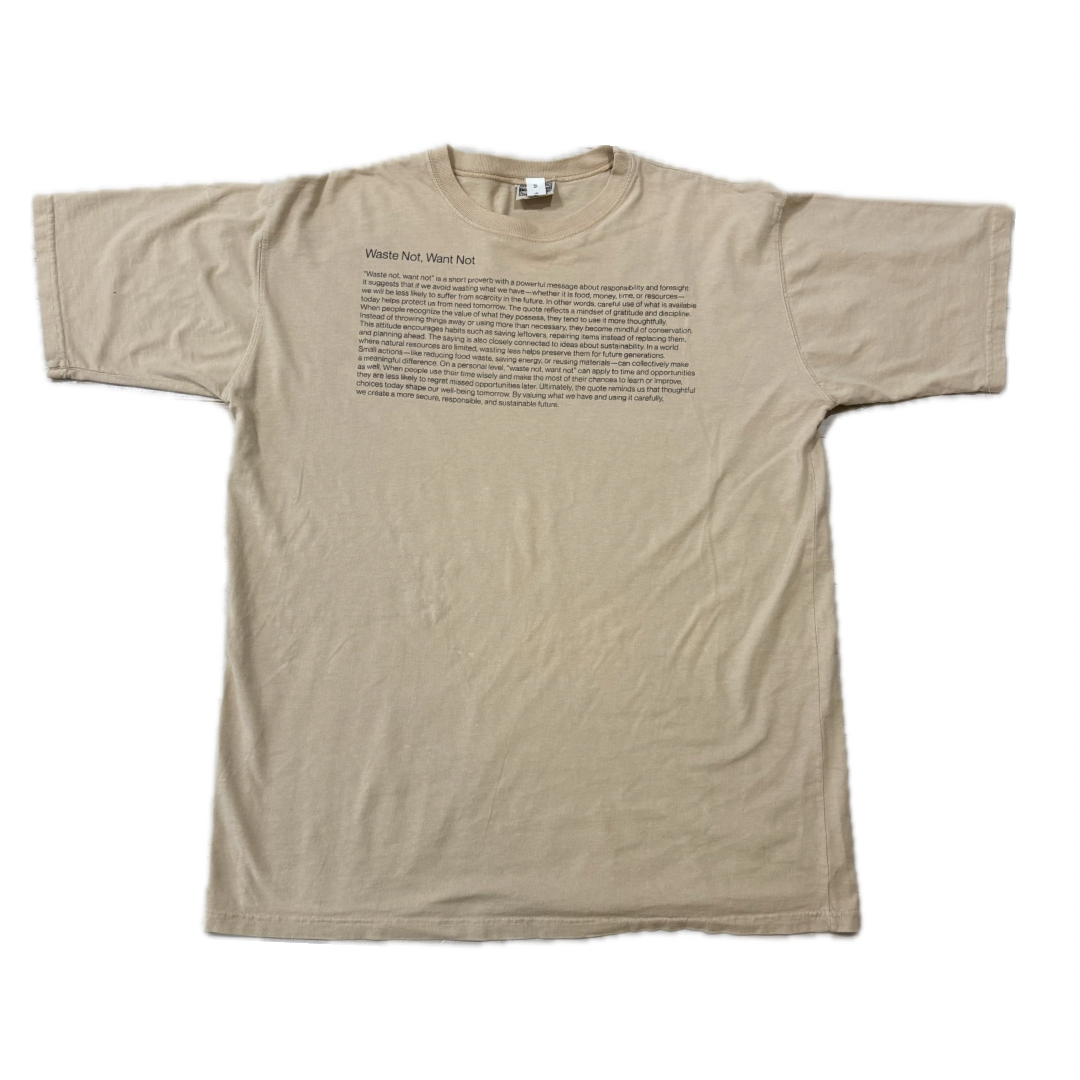 Waste Not Want Not tee /Beige