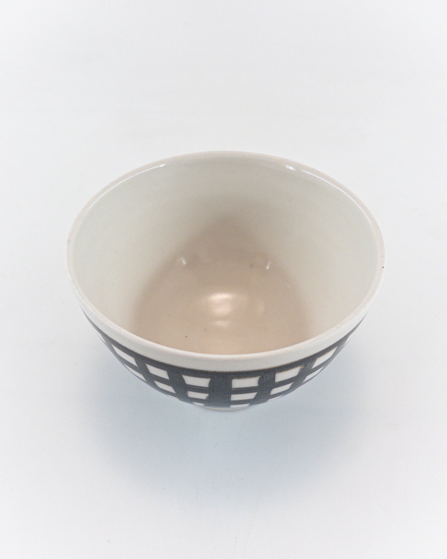 【CANASA】碗　鉄絵格子