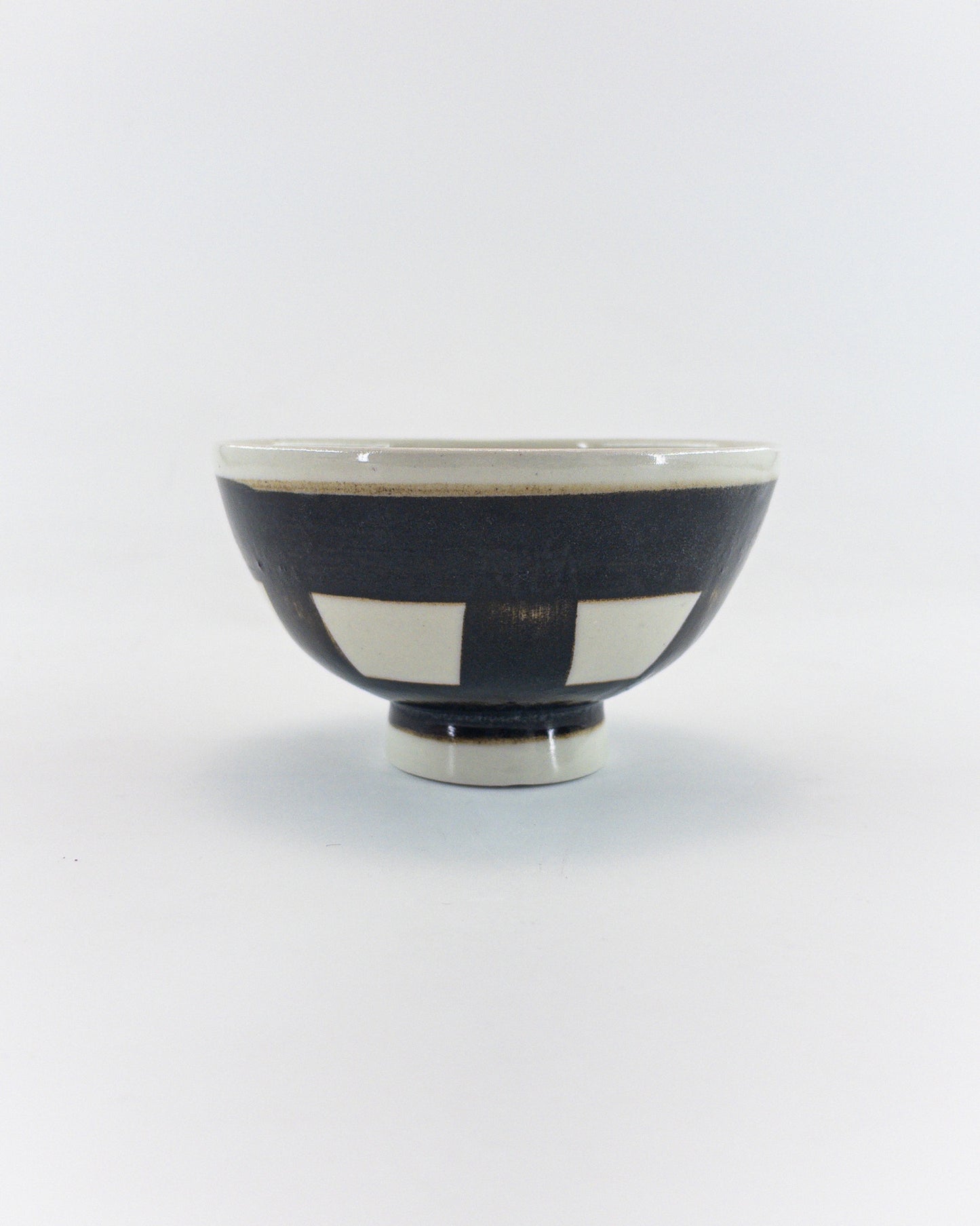 【CANASA】碗　鉄絵格子