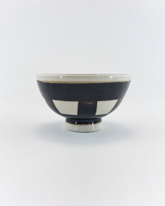 【CANASA】碗　鉄絵格子