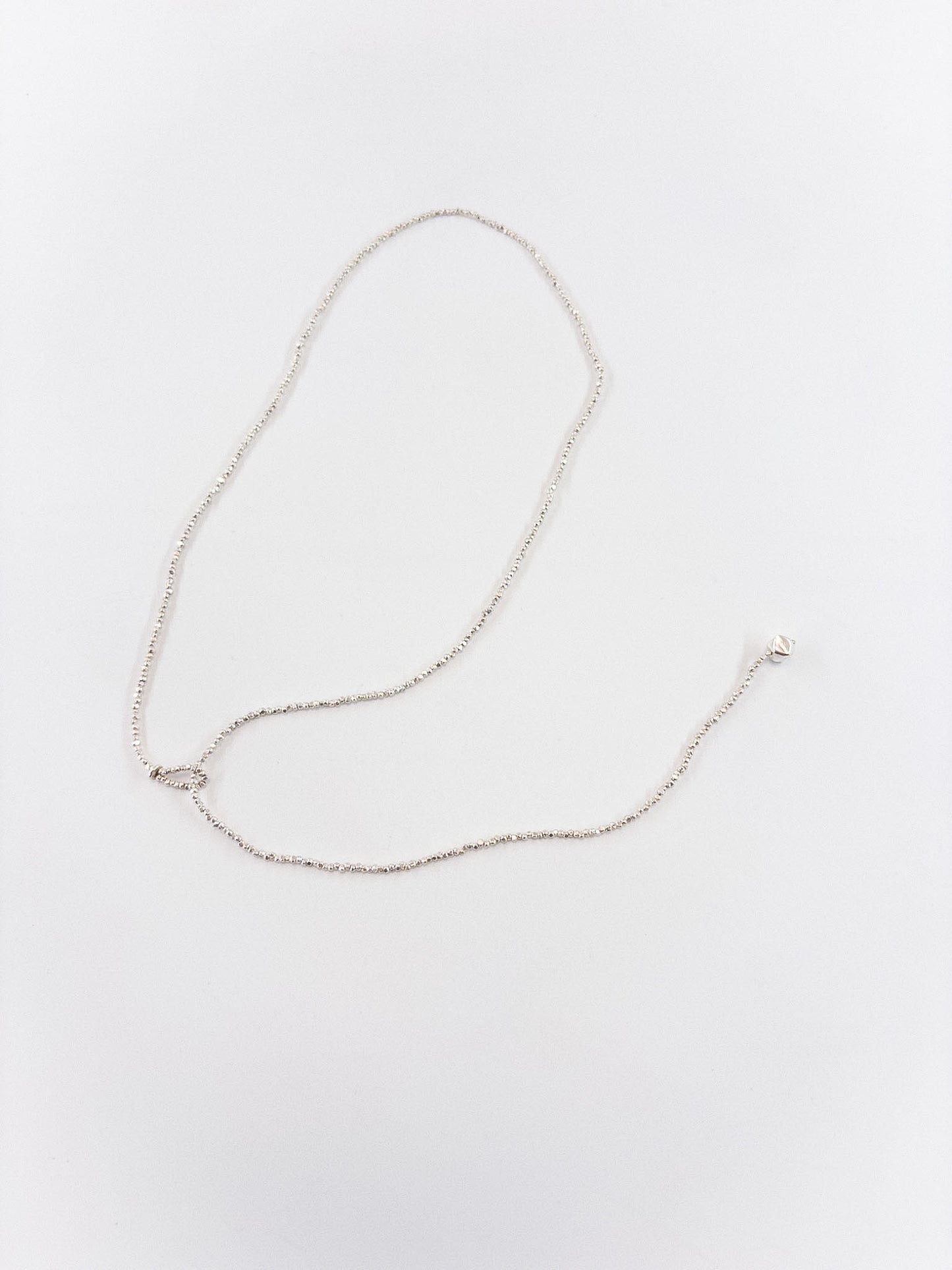【accessories mau】極小カレンシルバービーズlongネックレス