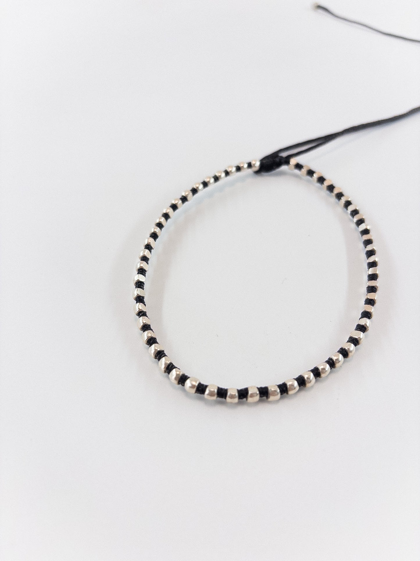 【accessories mau】WAXコードカレンシルバビーズネックレス 小