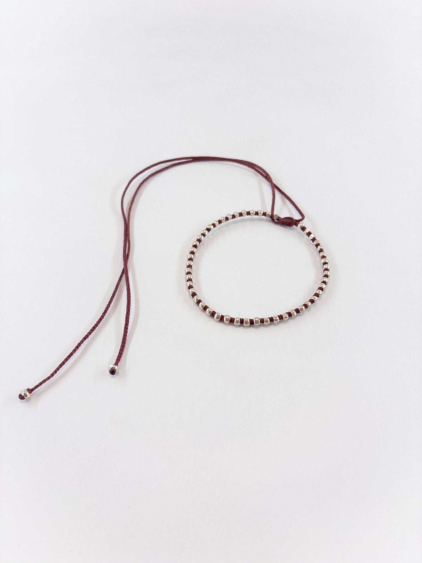 【accessories mau】WAXコードカレンシルバビーズネックレス 小