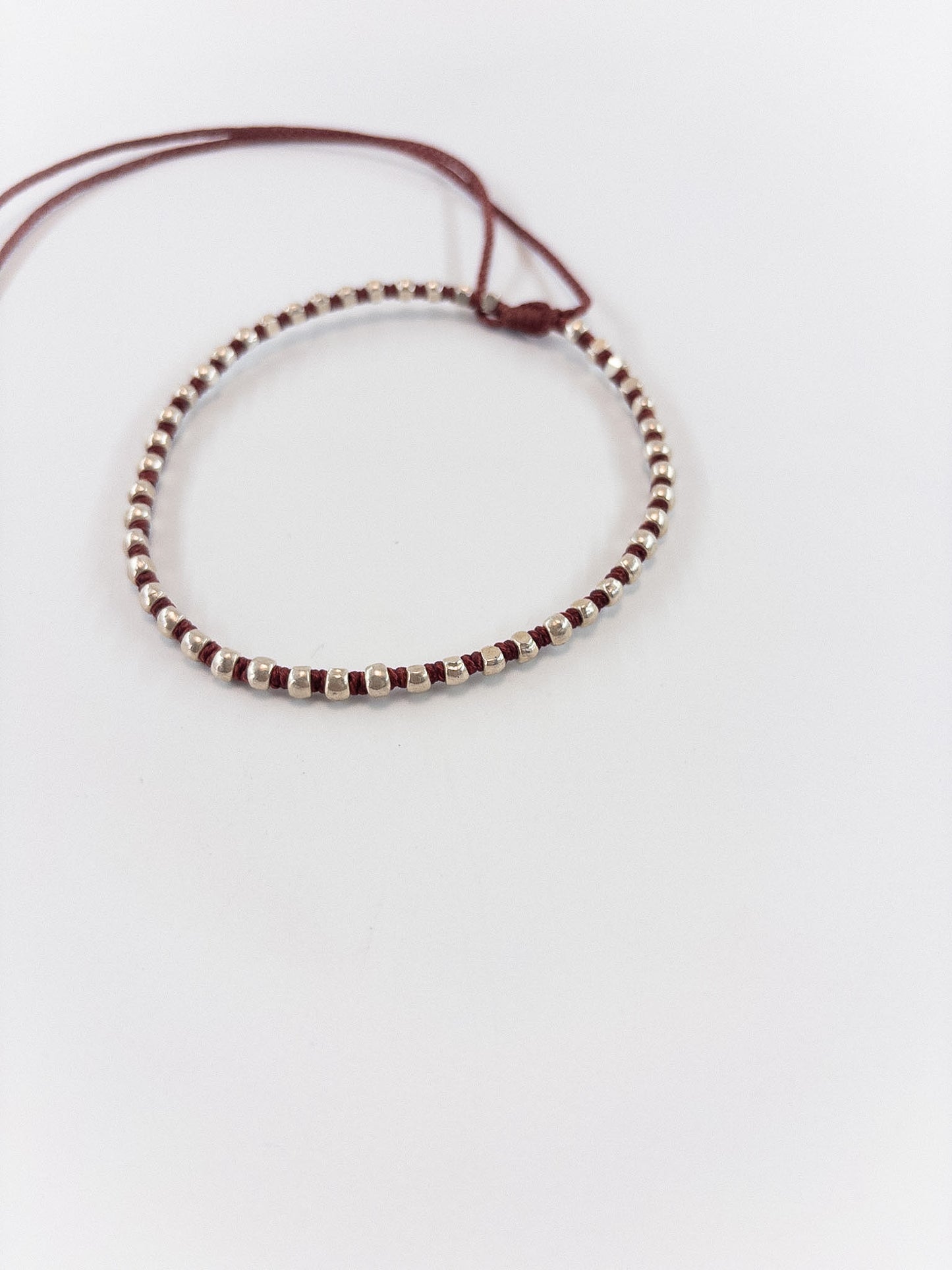 【accessories mau】WAXコードカレンシルバビーズネックレス 小