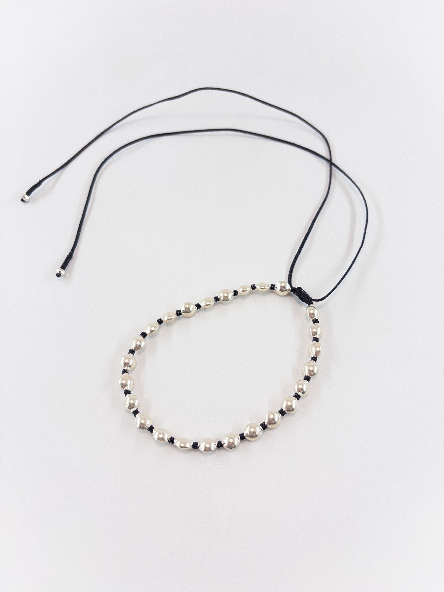 【accessories mau】WAXコードカレンシルバビーズネックレス ○