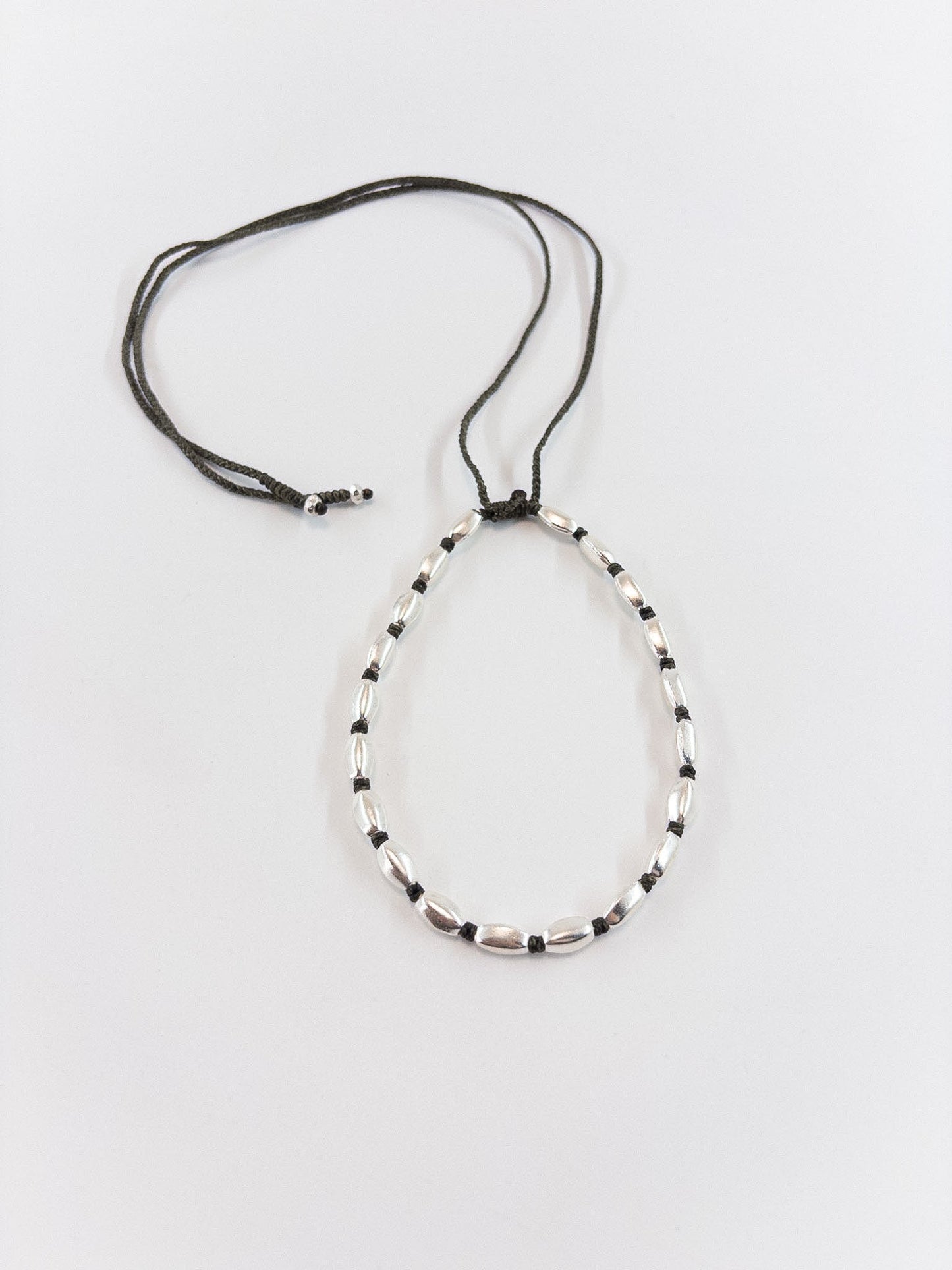 【accessories mau】WAXコードカレンシルバビーズネックレス