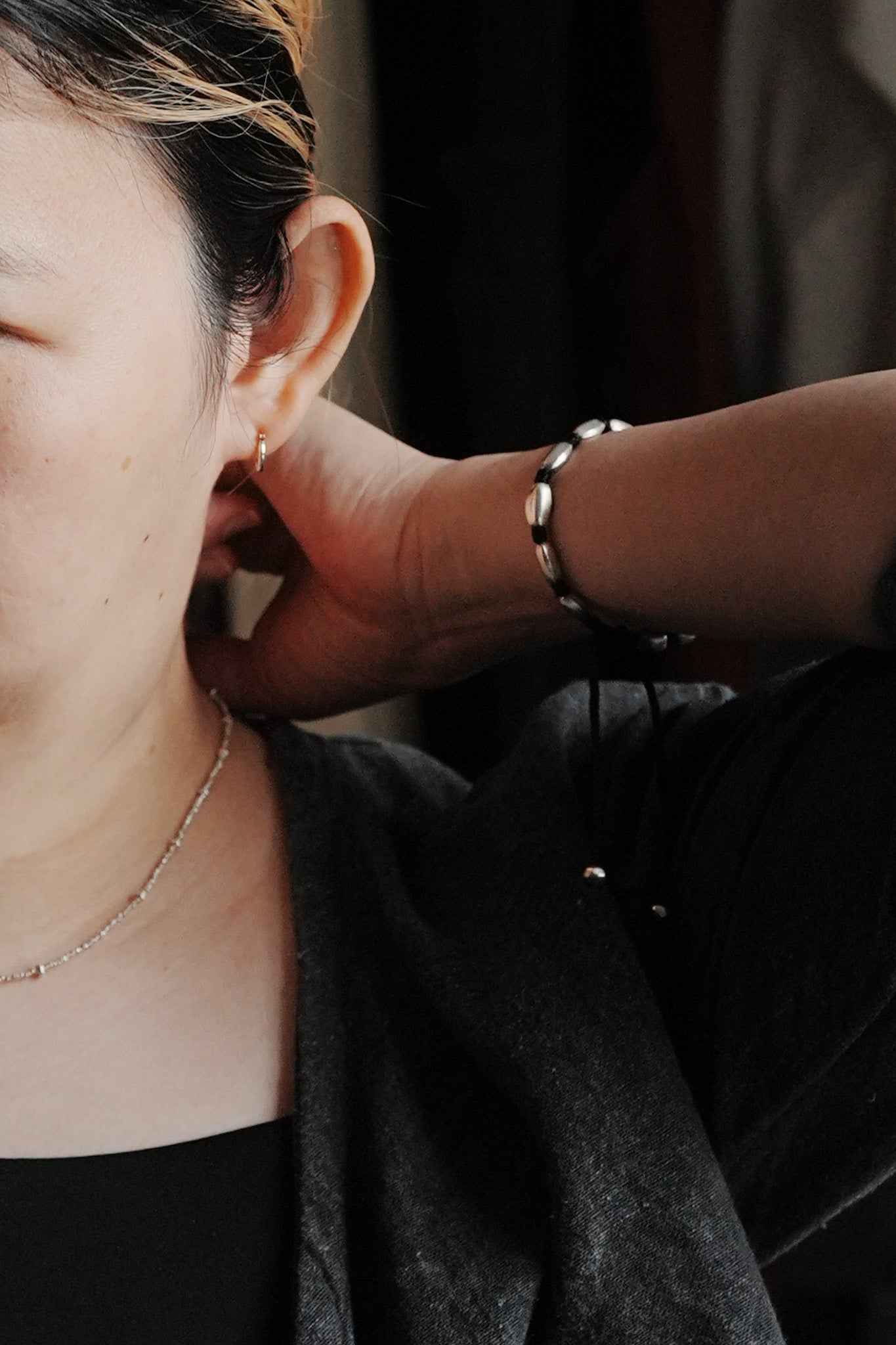 【accessories mau】カレンシルバービーズネックレス