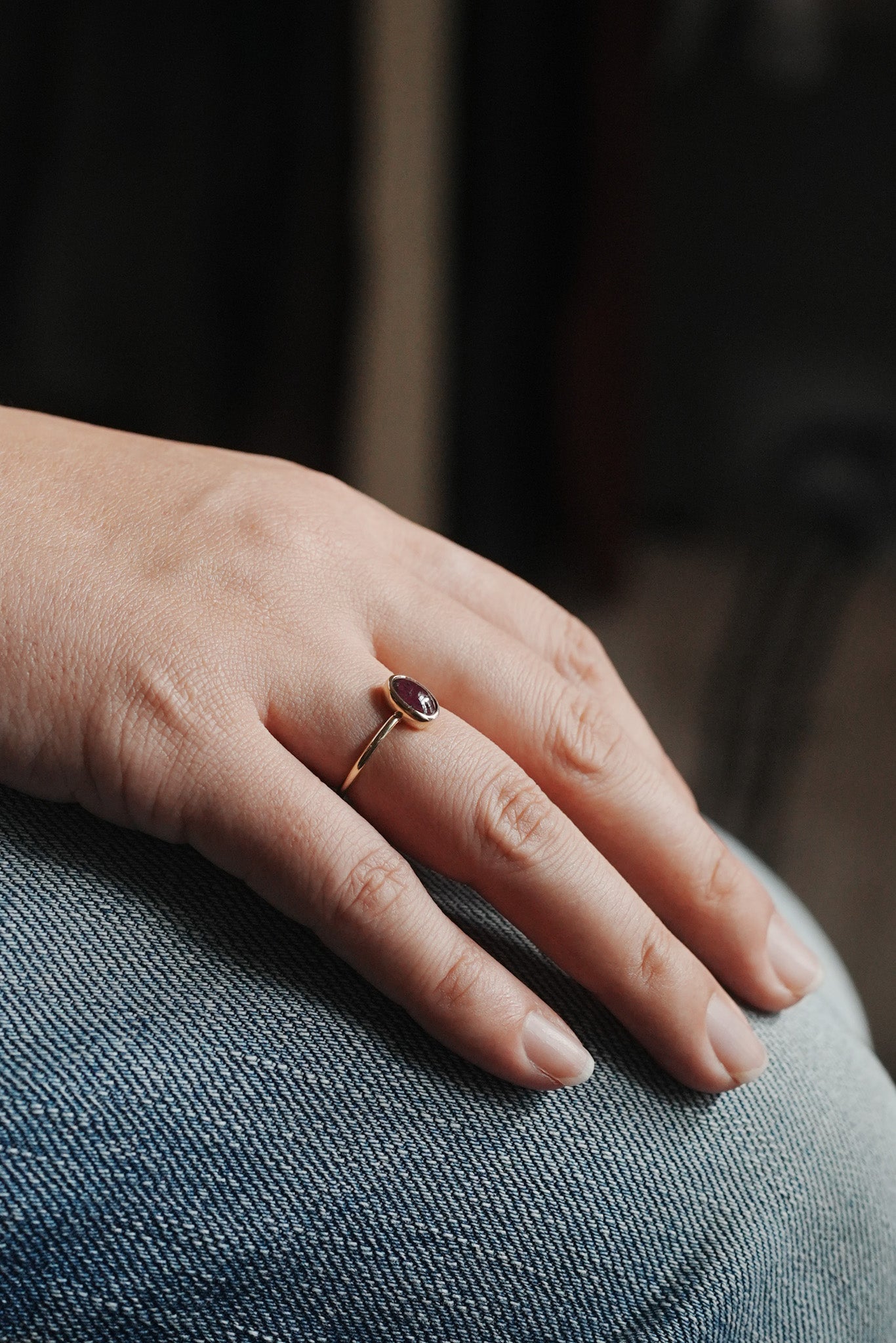 【accessories mau】グレープサファイア リング #12