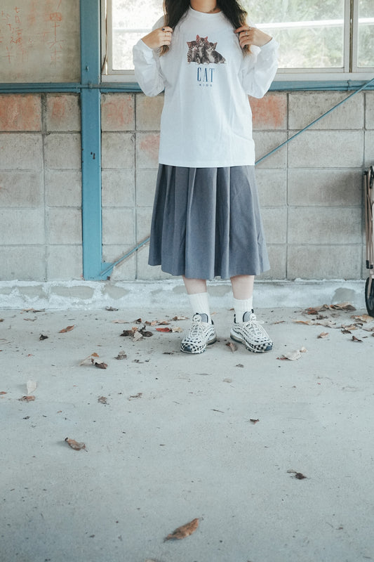 【AKISHIKA DESIGN】 CAT KIDS L/S T-SHIRTS