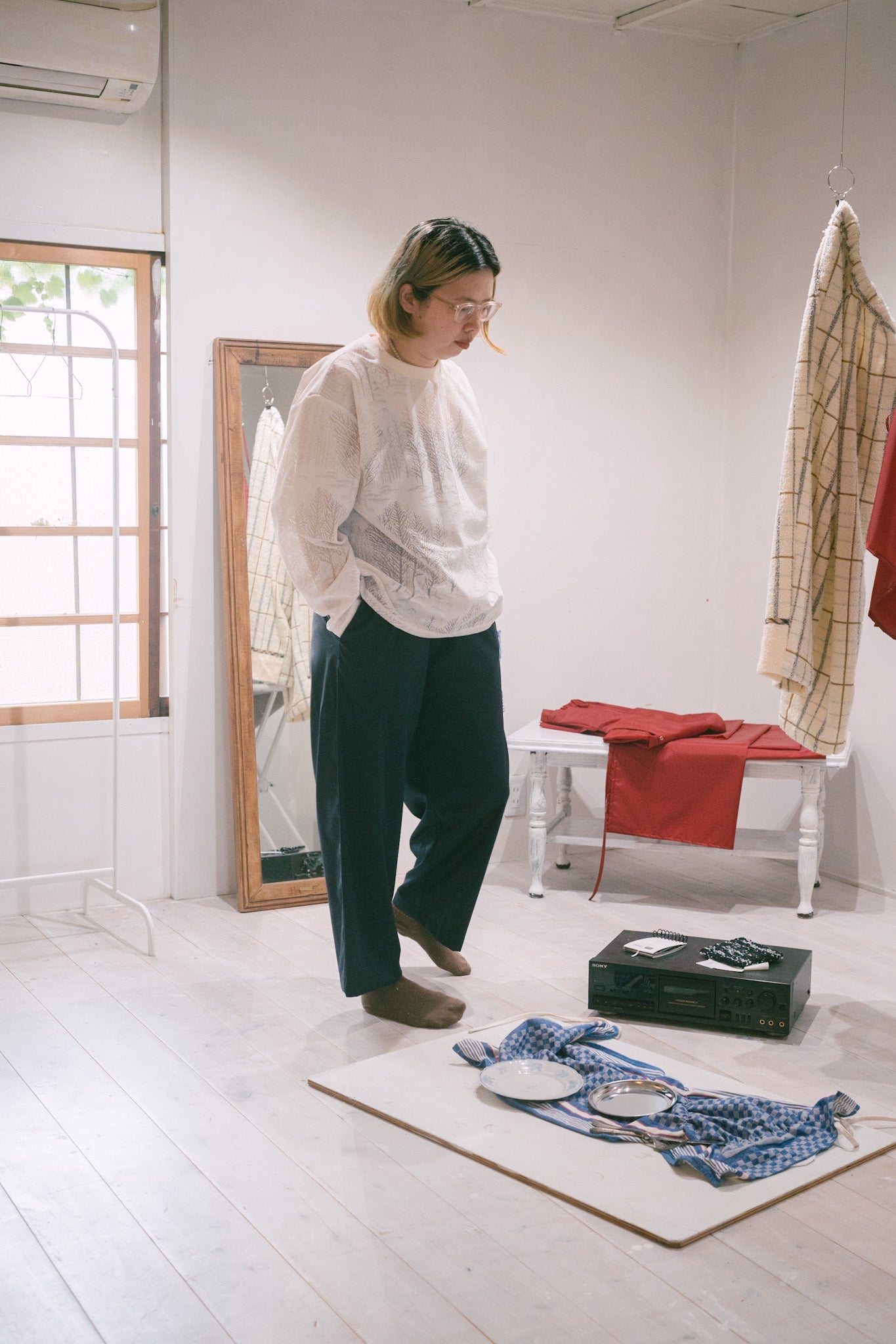 Curtain tee -  long sleeve / Size2