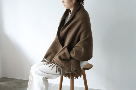 LAPUAN KANKURITUNI pocket shawl(mocca)